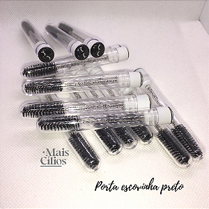 10 Tubete Para Escovinha de Cílios Escovinha de Cílios Enfeitada  PRETA /Escovinhas com Glitter Extensão de Cílios e Sobrancelha rosa bebê